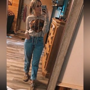 Cropped t-shirt hoodie